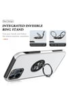 Mey İthalat®  iPhone 12 Pro Kılıf Elit Yüzüklü Kapak - Gümüş