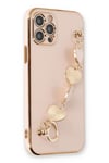 Mey İthalat®  iPhone 12 Pro Kılıf Esila Silikon - Pudra