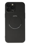 Mey İthalat®  iPhone 12 Pro Kılıf Jack Magneticsafe Lens Silikon - Siyah
