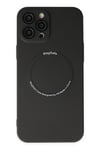 Mey İthalat®  iPhone 12 Pro Kılıf Jack Magneticsafe Lens Silikon - Siyah