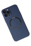 Mey İthalat®  iPhone 12 Pro Kılıf Jack Magneticsafe Lens Silikon - Lacivert