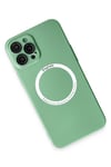 Mey İthalat®  iPhone 12 Pro Kılıf Jack Magneticsafe Lens Silikon - Yeşil