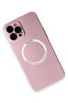 Mey İthalat®  iPhone 12 Pro Kılıf Jack Magneticsafe Lens Silikon - Rose Gold