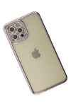 Mey İthalat®  iPhone 12 Pro Kılıf Joke Taşlı Silikon - Mor