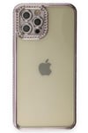 Mey İthalat®  iPhone 12 Pro Kılıf Joke Taşlı Silikon - Mor