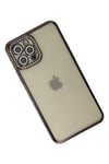 Mey İthalat®  iPhone 12 Pro Kılıf Joke Taşlı Silikon - Siyah