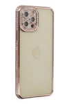 Mey İthalat®  iPhone 12 Pro Kılıf Joke Taşlı Silikon - Pembe