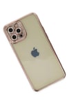 Mey İthalat®  iPhone 12 Pro Kılıf Joke Taşlı Silikon - Pembe