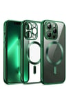 Mey İthalat®  iPhone 12 Pro Kılıf Kross Magneticsafe Kapak - Koyu Yeşil