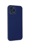 Mey İthalat®  iPhone 12 Pro Kılıf Lansman Glass Kapak - Sky Blue