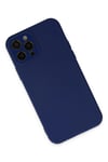 Mey İthalat®  iPhone 12 Pro Kılıf Lansman Glass Kapak - Sky Blue