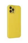 Mey İthalat®  iPhone 12 Pro Kılıf Lansman Glass Kapak - Sarı