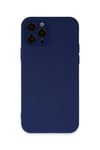 Mey İthalat®  iPhone 12 Pro Kılıf Lansman Glass Kapak - Sky Blue