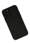 Mey İthalat®  iPhone 12 Pro Kılıf Lansman Glass Kapak - Siyah