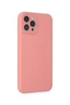 Mey İthalat®  iPhone 12 Pro Kılıf Lansman Glass Kapak - Pembe