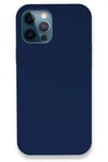 Mey İthalat®  iPhone 12 Pro Kılıf Lansman Legant Silikon - Lacivert