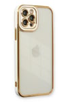 Mey İthalat®  iPhone 12 Pro Kılıf Liva Lens Silikon - Beyaz