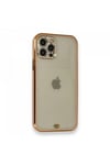 Mey İthalat®  iPhone 12 Pro Kılıf Liva Taşlı Silikon - Pembe