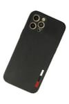 Mey İthalat®  iPhone 12 Pro Kılıf Loop Deri Silikon - Siyah