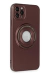 Mey İthalat®  iPhone 12 Pro Kılıf Lukka Magneticsafe Kapak - Kahverengi
