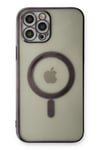 Mey İthalat®  iPhone 12 Pro Kılıf Magneticsafe Lazer Silikon - Siyah