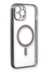 Mey İthalat®  iPhone 12 Pro Kılıf Magneticsafe Lazer Silikon - Siyah