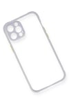Mey İthalat®  iPhone 12 Pro Kılıf Miami Şeffaf Silikon - Lila