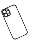 Mey İthalat®  iPhone 12 Pro Kılıf Miami Şeffaf Silikon - Siyah