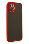 Mey İthalat®  iPhone 12 Pro Kılıf Montreal Silikon Kapak - Kırmızı