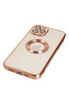 Mey İthalat®  iPhone 12 Pro Kılıf Slot Silikon - Rose Gold
