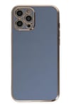 Mey İthalat®  iPhone 12 Pro Kılıf Volet Silikon - Mavi