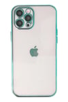 Mey İthalat®  iPhone 12 Pro Max Kılıf  Lensli Silikon - Yeşil