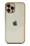 Mey İthalat®  iPhone 12 Pro Max Kılıf  Lensli Silikon - Gold