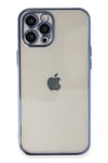 Mey İthalat®  iPhone 12 Pro Max Kılıf  Lensli Silikon - Açık Mavi