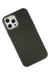 Mey İthalat®  iPhone 12 Pro Max Kılıf Asya Deri Silikon - Koyu Yeşil