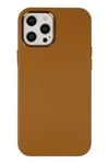 Mey İthalat®  iPhone 12 Pro Max Kılıf Asya Deri Silikon - Kahverengi
