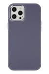 Mey İthalat®  iPhone 12 Pro Max Kılıf Asya Deri Silikon - Mor