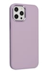 Mey İthalat®  iPhone 12 Pro Max Kılıf Asya Deri Silikon - Lila
