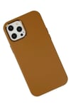 Mey İthalat®  iPhone 12 Pro Max Kılıf Asya Deri Silikon - Kahverengi