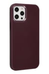Mey İthalat®  iPhone 12 Pro Max Kılıf Asya Deri Silikon - Mürdüm