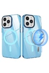 Mey İthalat®  iPhone 12 Pro Max Kılıf Beta Magneticsafe Silikon - Mavi