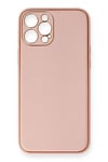 Mey İthalat®  iPhone 12 Pro Max Kılıf Coco Deri Silikon Kapak - Pembe