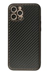 Mey İthalat®  iPhone 12 Pro Max Kılıf Coco Karbon Silikon - Siyah