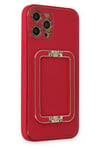 Mey İthalat®  iPhone 12 Pro Max Kılıf Coco Elit Kapak - Kırmızı