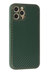 Mey İthalat®  iPhone 12 Pro Max Kılıf Coco Karbon Silikon - Yeşil