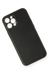 Mey İthalat®  iPhone 12 Pro Max Kılıf Coco Deri Silikon Kapak - Siyah