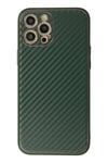 Mey İthalat®  iPhone 12 Pro Max Kılıf Coco Karbon Silikon - Yeşil