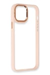 Mey İthalat®  iPhone 12 Pro Max Kılıf Dora Kapak - Pudra