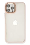 Mey İthalat®  iPhone 12 Pro Max Kılıf Dora Kapak - Pudra