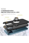 Mey İthalat®  iPhone 12 Pro Max Kılıf Elit Yüzüklü Kapak - Siyah